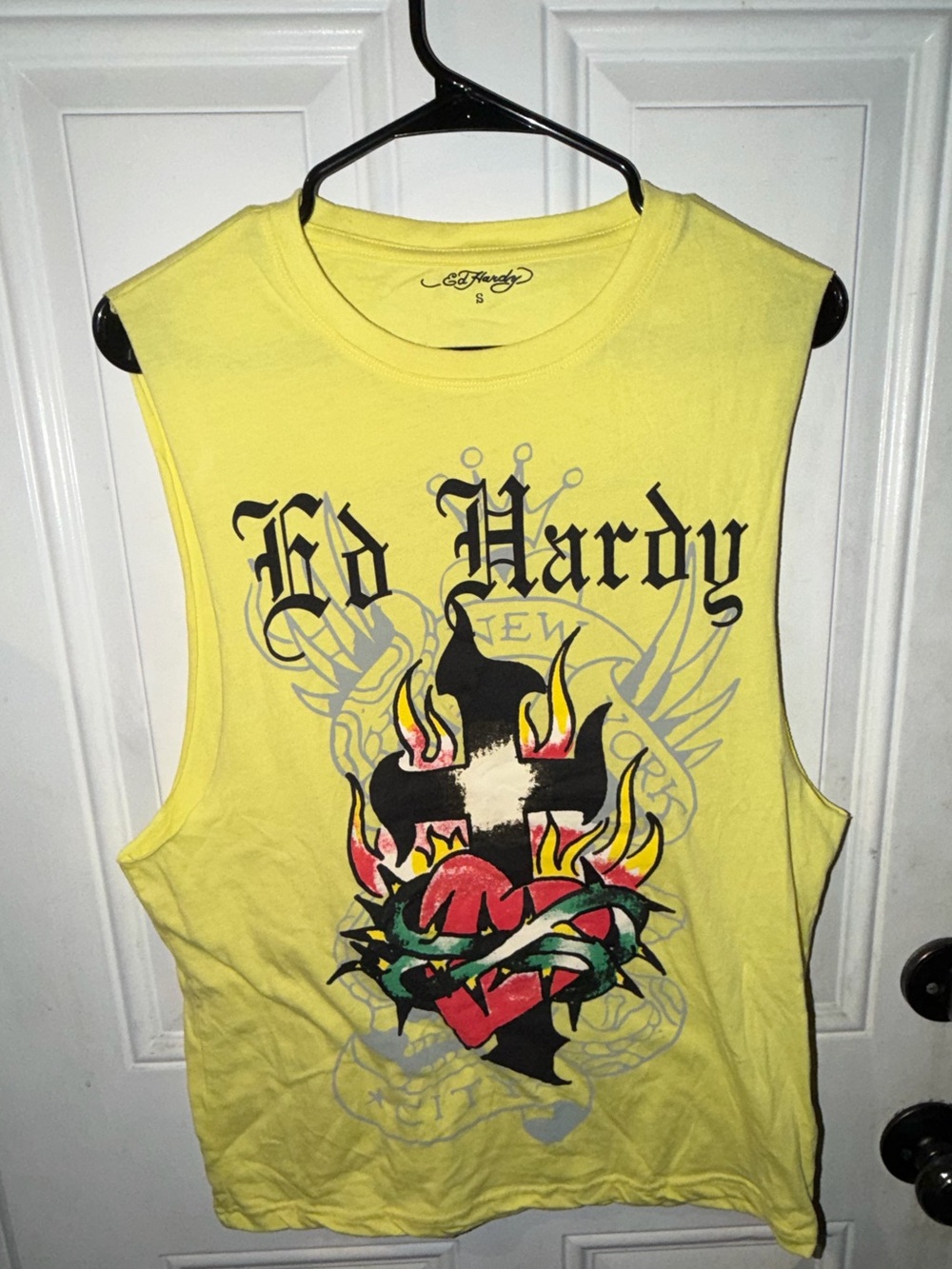 Ed Hardy Yellow Tank Top